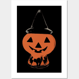 Witch Hat Pumpkin Blow Mold Posters and Art